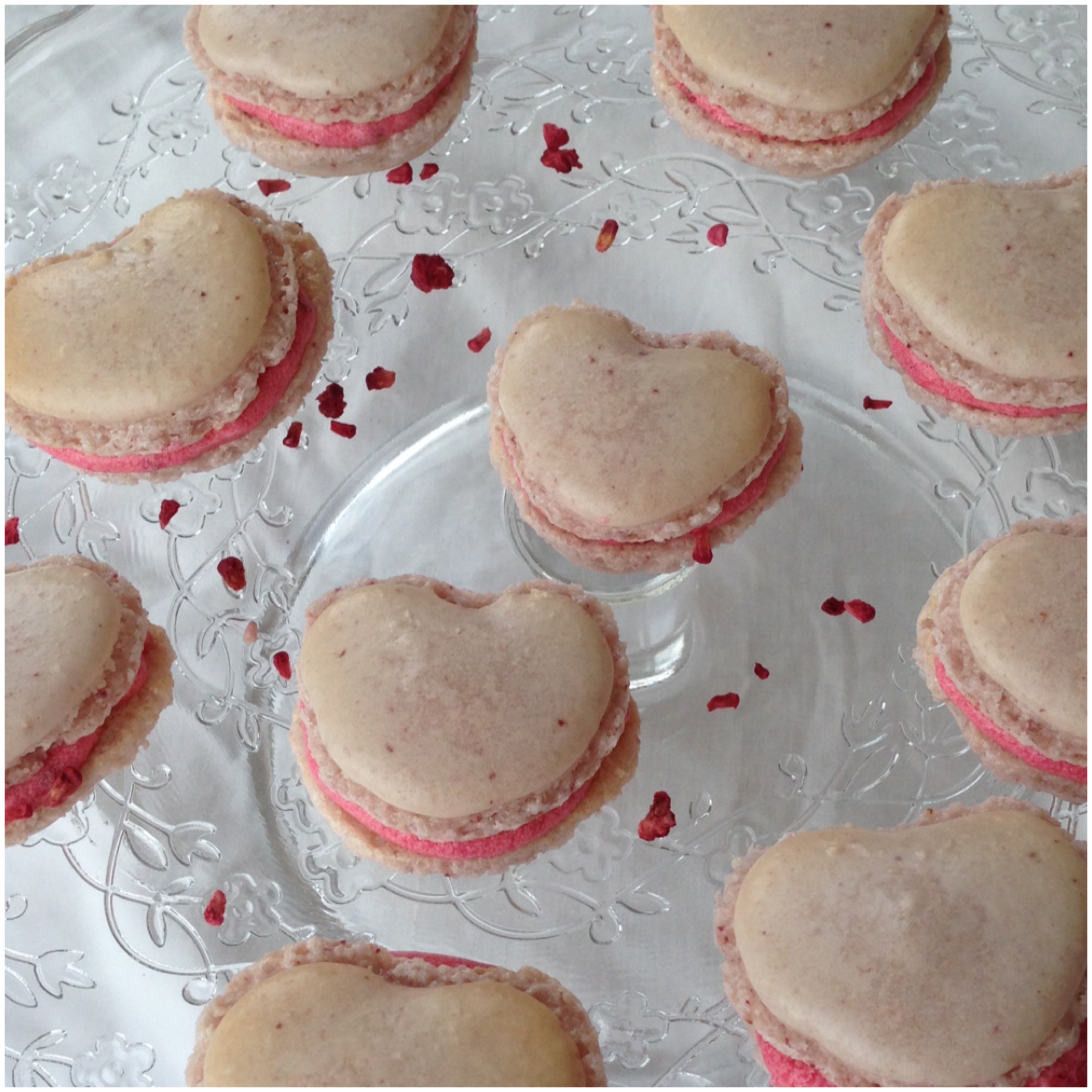 Søde hjerte macarons