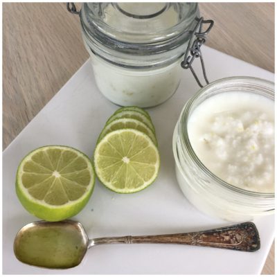 Saltskrub med lime og kokos