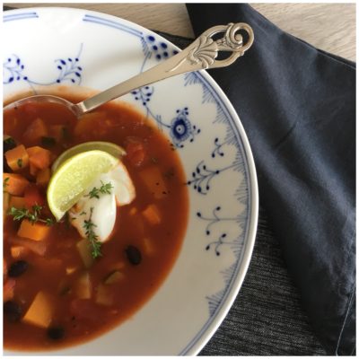 Chili sin carne med sorte bønner